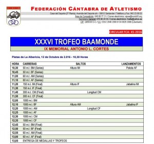 XXXVI Trofeo Baamonde - IX Memorial Antonio López Cortés @ Santander | Cantabria | España