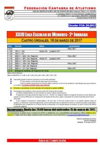 XXIII Liga Escolar de Menores - 2ª Jornada / Campeonato de Cantabria de Menores de Fondo en Pista @ Castro Urdiales | Cantabria | España