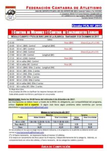 I Control de Invierno de Menores FCA / I Control de Invierno de Lanzamientos Largos FCA @ Santander | Cantabria | España