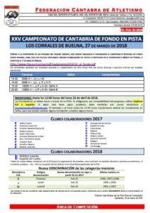 XXV Campeonato de Cantabria de Fondo en Pista @ A designar | Los Corrales de Buelna | Cantabria | España