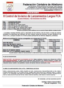 II Control de Invierno de Lanzamientos Largos FCA @ Castro Urdiales | Cantabria | España