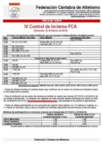 IV Control de Invierno FCA @ Santander