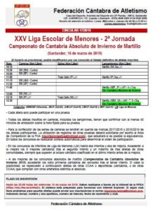 XXV Liga Escolar de Menores - 2ª Jornada / Campeonato de Cantabria Absoluto de Invierno de Martillo @ Santander, Cantabria
