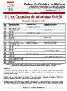 II Liga Cántabra de Atletismo Sub20 @ Santander, Cantabria