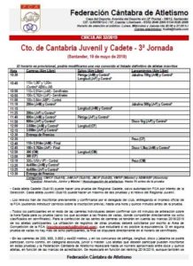 Campeonato de Cantabria Juvenil y Cadete - 3ª Jornada @ Santander, Cantabria