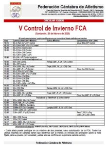 V Control de Invierno FCA @ Santander, Cantabria