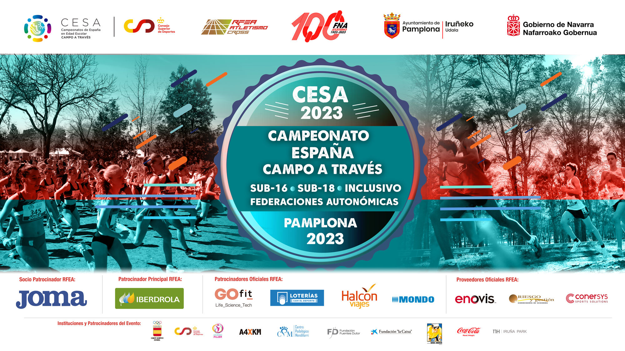 Campeonato de España Sub18 y Sub16 de Campo a Través por Federaciones Autonómicas @ Pamplona, Navarra