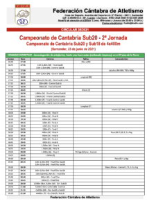 Campeonato de Cantabria Sub20 - 2ª Jornada @ Complejo Deportivo Ruth Beitia