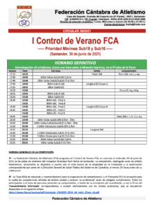 I Control de Verano FCA @ Complejo Deportivo Ruth Beitia