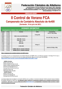 II Control de Verano FCA @ Complejo Deportivo Ruth Beitia