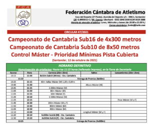 Campeonato de Cantabria Sub16 de 4x300 y Sub10 de 8x50 metros y Control Máster @ Santander, Cantabria