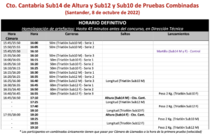 Campeonato de Cantabria Sub14 de Altura y 12 y Sub10 de Pruebas Combinadas @ Santander, Cantabria