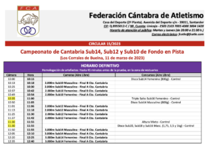 Campeonato de Cantabria Sub14, Sub12 y Sub10 de Fondo en Pista @ Los Corrales de Buelna, Cantabria