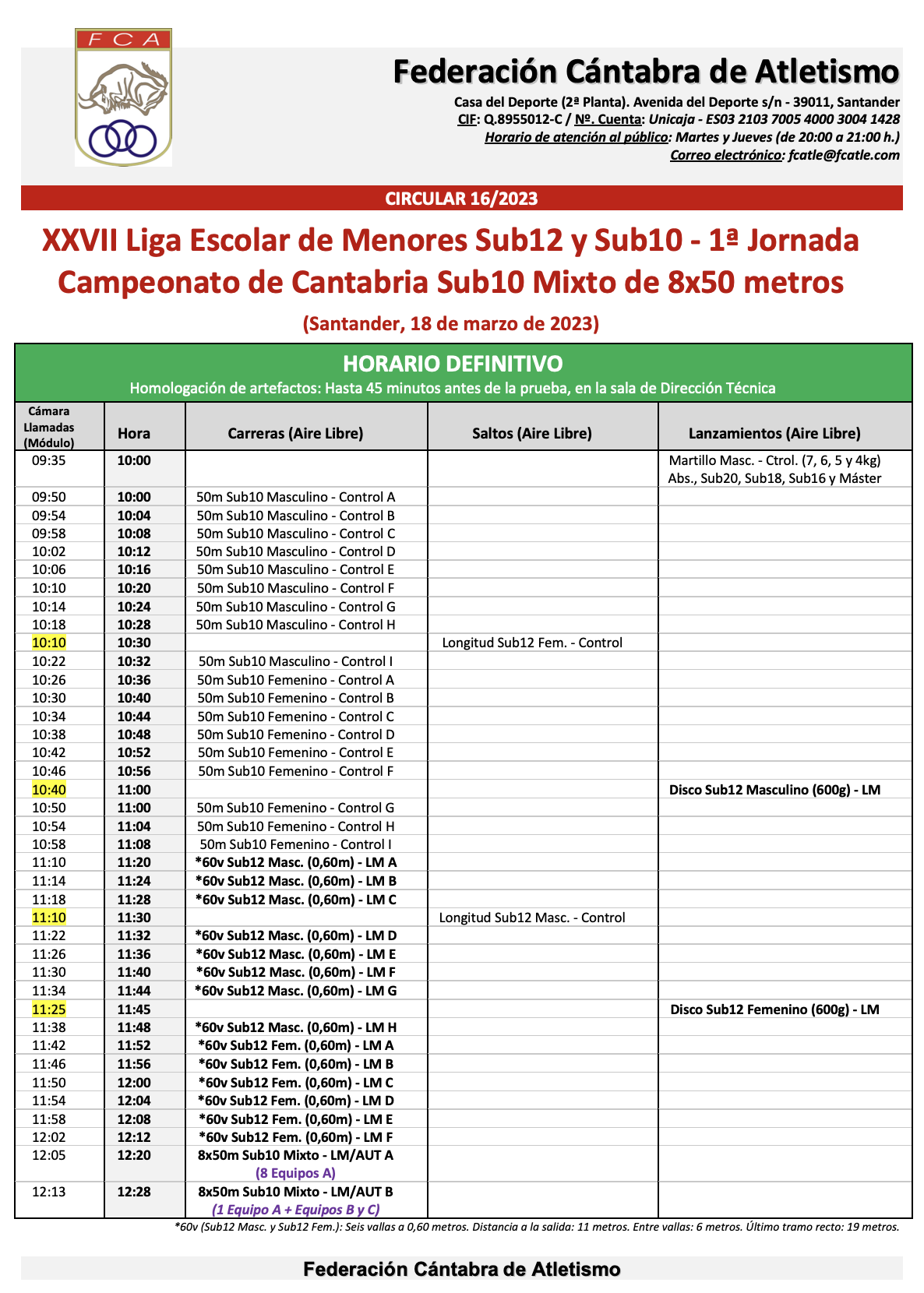 XXVII Liga Escolar de Menores Sub12 y Sub10 - 1º Jornada @ Santander, Cantabria