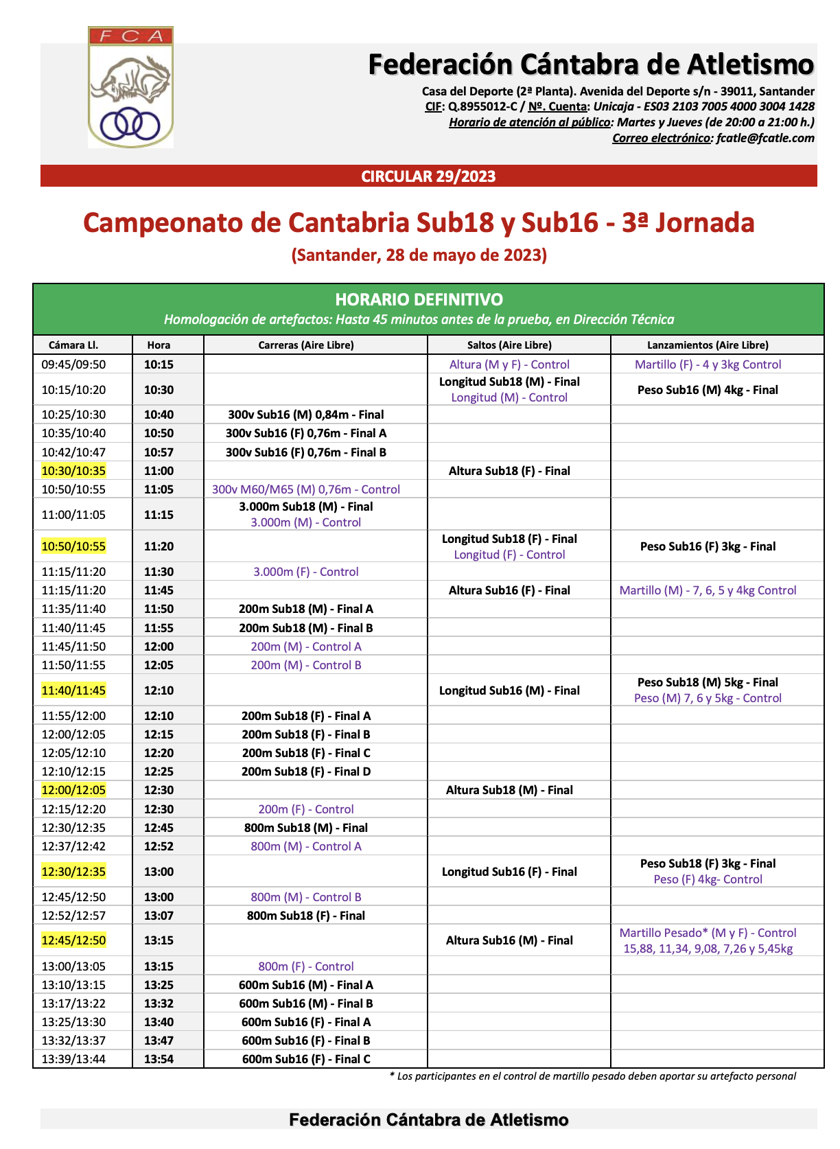 Campeonato de Cantabria Sub18 y Sub16 - 3ª Jornada @ Santander, Cantabria