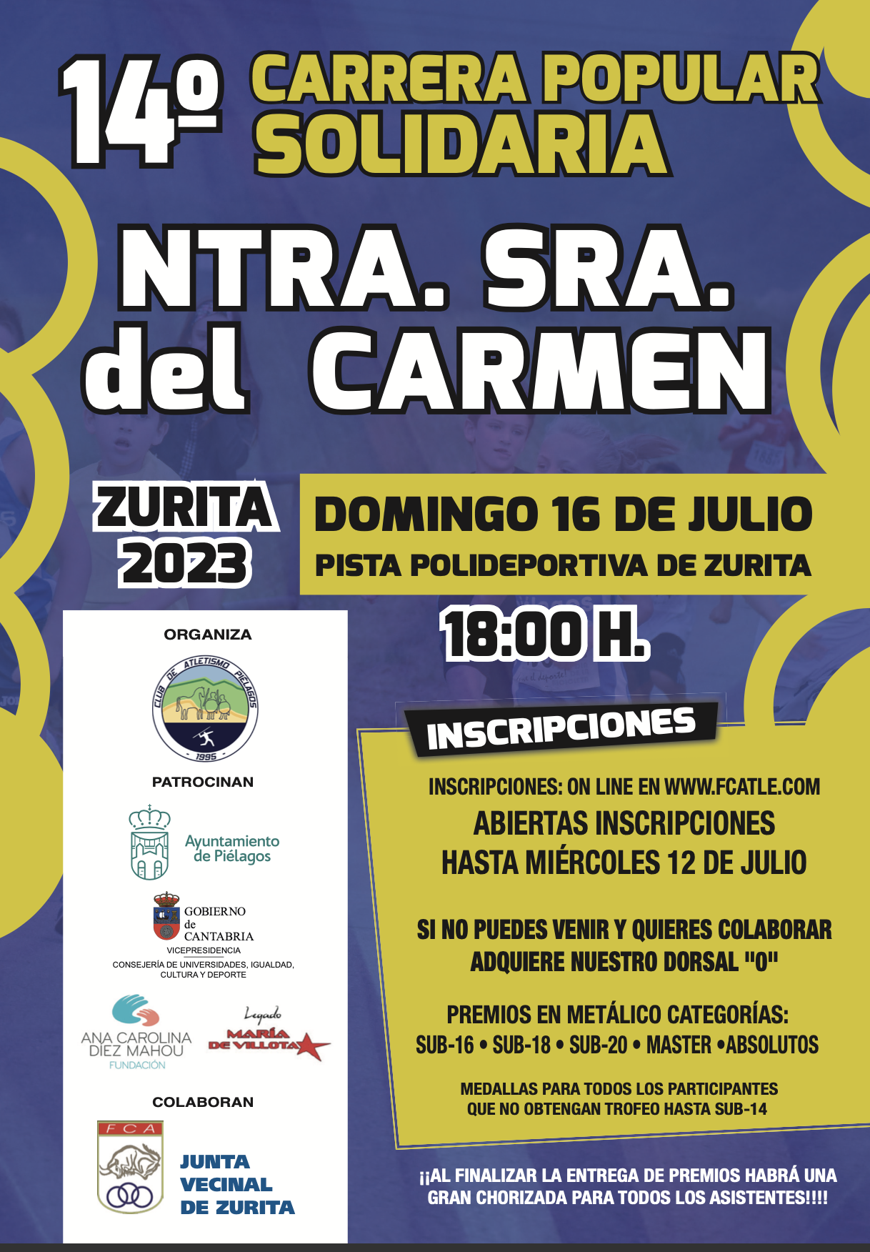 XIV Carrera Popular Nuestra Señora del Carmen @ Zurita de Piélagos