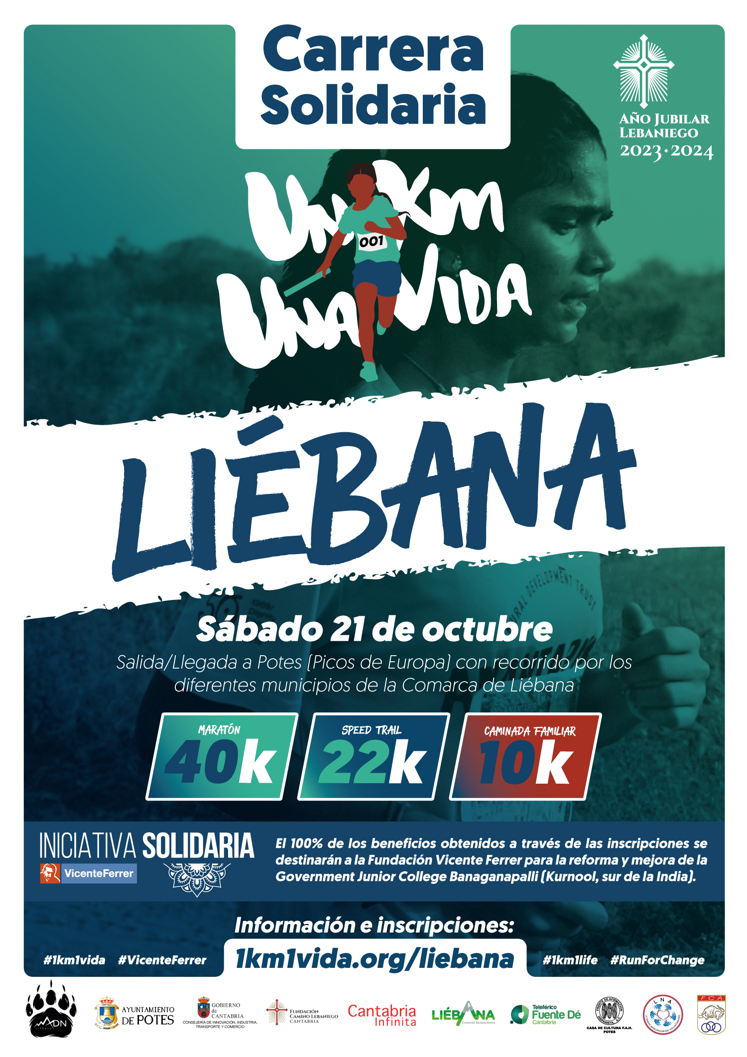 I Carrera Solidaria 1 Kilómetro 1 Vida - Liébana 'Año Jubilar Lebaniego' @ Potes, Cantabria