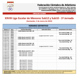 XXVIII Liga Escolar de Menores Sub12 y Sub10 - 1ª Jornada @ Santander, Cantabria