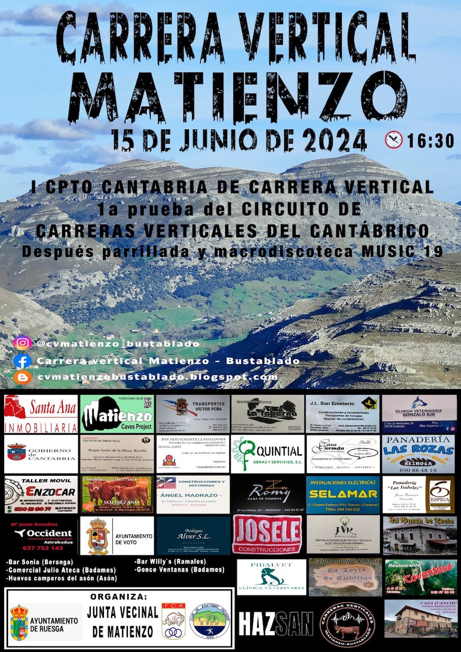III Carrera Vertical de Matienzo / I Campeonato de Cantabria Absoluto, Sub23, Sub20 y Máster de Subida Vertical @ Matienzo, Cantabria